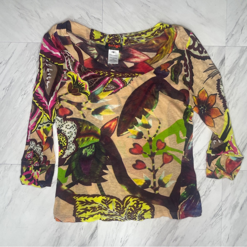 Bazaar Christian Lacroix long sleeve blouse M Medium